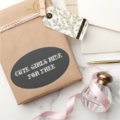 "Leuke meisjes rijden gratis" helm sticker (Geschenken)