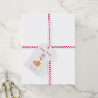 Leuke Meisjes Roze Cupcake Verjaardag Cadeau Label Cadeaulabel