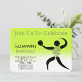 Leuke Meisjes Softball Custom Verjaardag Party Uit Kaart (Staand voorkant)