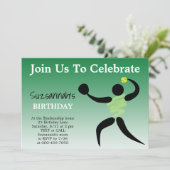 Leuke Meisjes Softball Custom Verjaardag Party Uit Kaart (Staand voorkant)