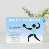 Leuke Meisjes Softball Custom Verjaardag Party Uit Kaart (Staand voorkant)