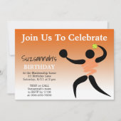 Leuke Meisjes Softball Custom Verjaardagsfeest Kaart (Voorkant)