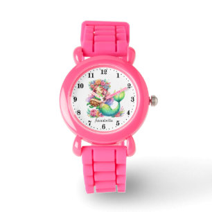 Leuke meisjes zeemeermin liefhebbers toevoegen naa horloge