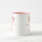 Leuke meisjesachtige kleine teddybeer met ballonne mok (Midden)