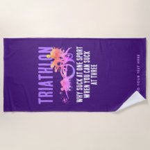 Leuke Meisjesachtige Paarse En Roze Triatlon Humor