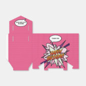 Leuke Meisjesachtige Roze Moderne Stripboek Verjaa Bedankdoosjes (Uitgevouwen)