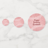 Leuke meisjessport verjaardag roze softbal honkbal confetti (Voorkanten)