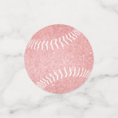 Leuke meisjessport verjaardag roze softbal honkbal confetti (Kleine voorkant)