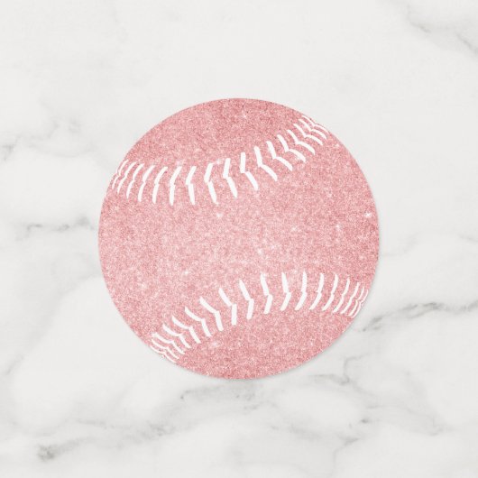 Leuke meisjessport verjaardag roze softbal honkbal confetti (Kleine voorkant)
