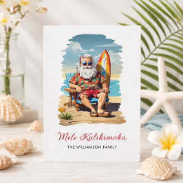 Leuke Mele Kalikimaka Kerstman Surfplank Kerstkaar Feestdagenkaart