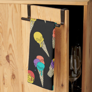 Leuke Melty Summer Gothic Skull Ice Cream juweel z Theedoek