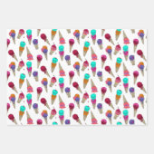 Leuke Melty Summer Gothic Skull Ice Cream op wit Inpakpapier Vel (Voorkant 3)