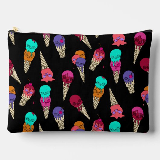 Leuke Melty Summer Gothic Skull Ice Cream raar zwa Etui (Voorkant)