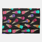 Leuke Melty Summer Gothic Skull Ice Cream raar zwa Theedoek (Horizontaal)