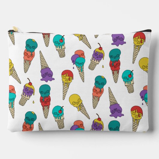 Leuke Melty Zomer Gothic Schedel IJs Juweel wit Etui (Voorkant)