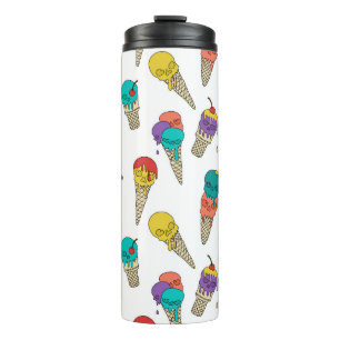 Leuke Melty Zomer Gothic Schedel IJs Juweel wit Thermosbeker