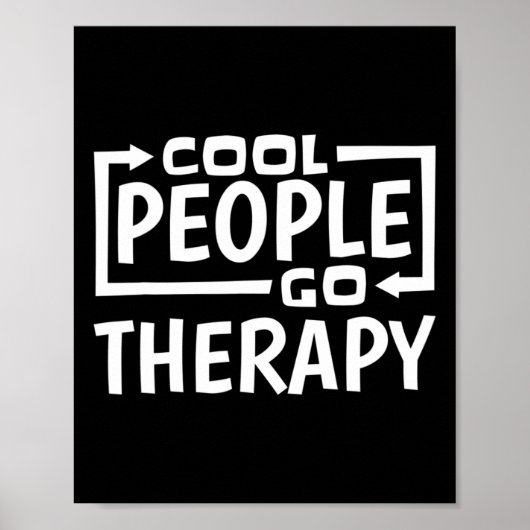 Leuke mensen gaan therapie poster (Voorkant)