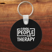 Leuke mensen gaan therapie sleutelhanger (Voorkant)