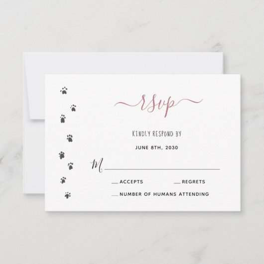 Leuke mensen Getting Married Custom Pet Bruiloft RSVP Kaartje (Voorkant)