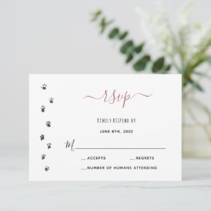 Leuke mensen Getting Married Custom Pet Bruiloft RSVP Kaartje