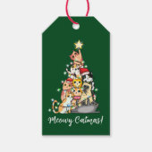 Leuke Meowy Catmas Katten Kerstboom Aangepast Cadeaulabel (Voorkant)