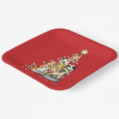 Leuke Meowy Catmas Katten Kerstboom Aangepast Papieren Bordje (Gebogen)