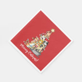 Leuke Meowy Catmas Katten Kerstboom Aangepast Servet (Hoek)