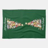 Leuke Meowy Catmas Katten Kerstboom Aangepast Theedoek (Horizontaal)