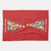 Leuke Meowy Catmas Katten Kerstboom Aangepast Theedoek (Horizontaal)