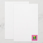 Leuke merel gluren uit een geschenkdoos briefpapier (Voorkant / Achterkant)