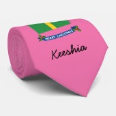 Leuke merel gluren uit geschenkdoos aangepaste naa stropdas (Opgerold)