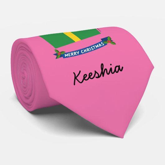 Leuke merel gluren uit geschenkdoos aangepaste naa stropdas (Opgerold)