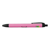 Leuke merel gluren uit geschenkdoos aangepaste naa zwarte inkt pen (Bovenkant)