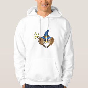 Leuke Merlin de Wizard Uil Cartoon Hoodie