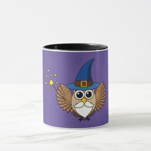 Leuke Merlin de Wizard Uil Cartoon Mok (Midden)