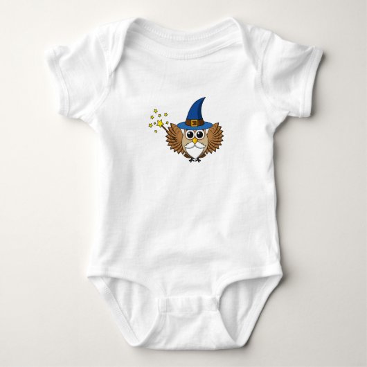 Leuke Merlin de Wizard Uil Cartoon Romper (Voorkant)