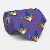 Leuke Merlin de Wizard Uil Cartoon Stropdas (Opgerold)