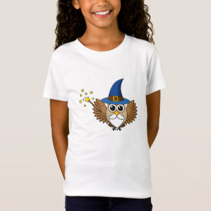 Leuke Merlin de Wizard Uil Cartoon T-shirt