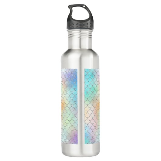 Leuke Mermaid aangepaste naam Waterfles (Achterkant)