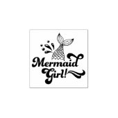 Leuke Mermaid Girl Party Rubber Stamp Rubberstempel (Afrduk)
