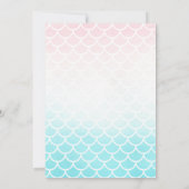 Leuke Mermaid Meisje Verjaardag Party Uitnodiging (Achterkant)