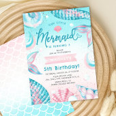 Leuke Mermaid Meisje Verjaardag Party Uitnodiging