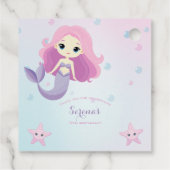 Leuke Mermaid Meisje Verjaardagsfeest Bedankjes Labels (Achterkant)