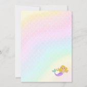Leuke Mermaid Meisje Verjaardagsfeest Kaart (Achterkant)