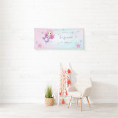 Leuke Mermaid Meisje Verjaardagsfeest Spandoek (Insitu)