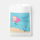 Leuke Mermaid Verjaardagsfeestje Aangepaste Kinder Bedankzakje (Voorkant)