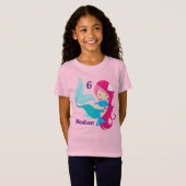 Leuke Mermaid Verjaardagsfeestje Aangepaste Kinder T-shirt (Voorkant volledig)