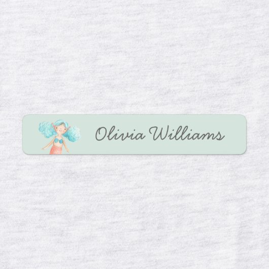 Leuke Mermaids Day Care School Naam Kleding Labels (Design 2)