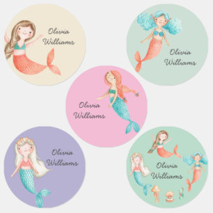 Leuke Mermaids Day Care School Naam Kleding Labels