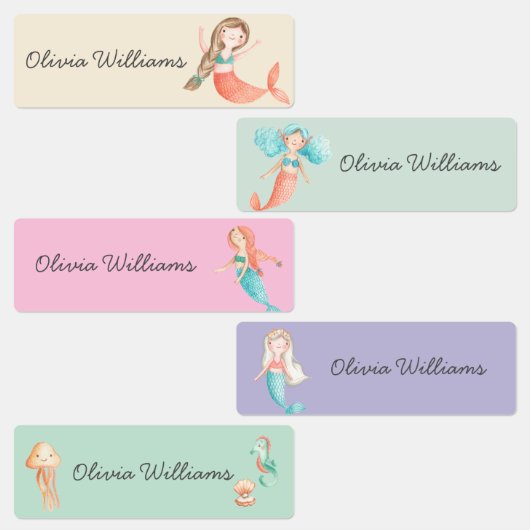 Leuke Mermaids Day Care School Naam Kleding Labels (Groep)